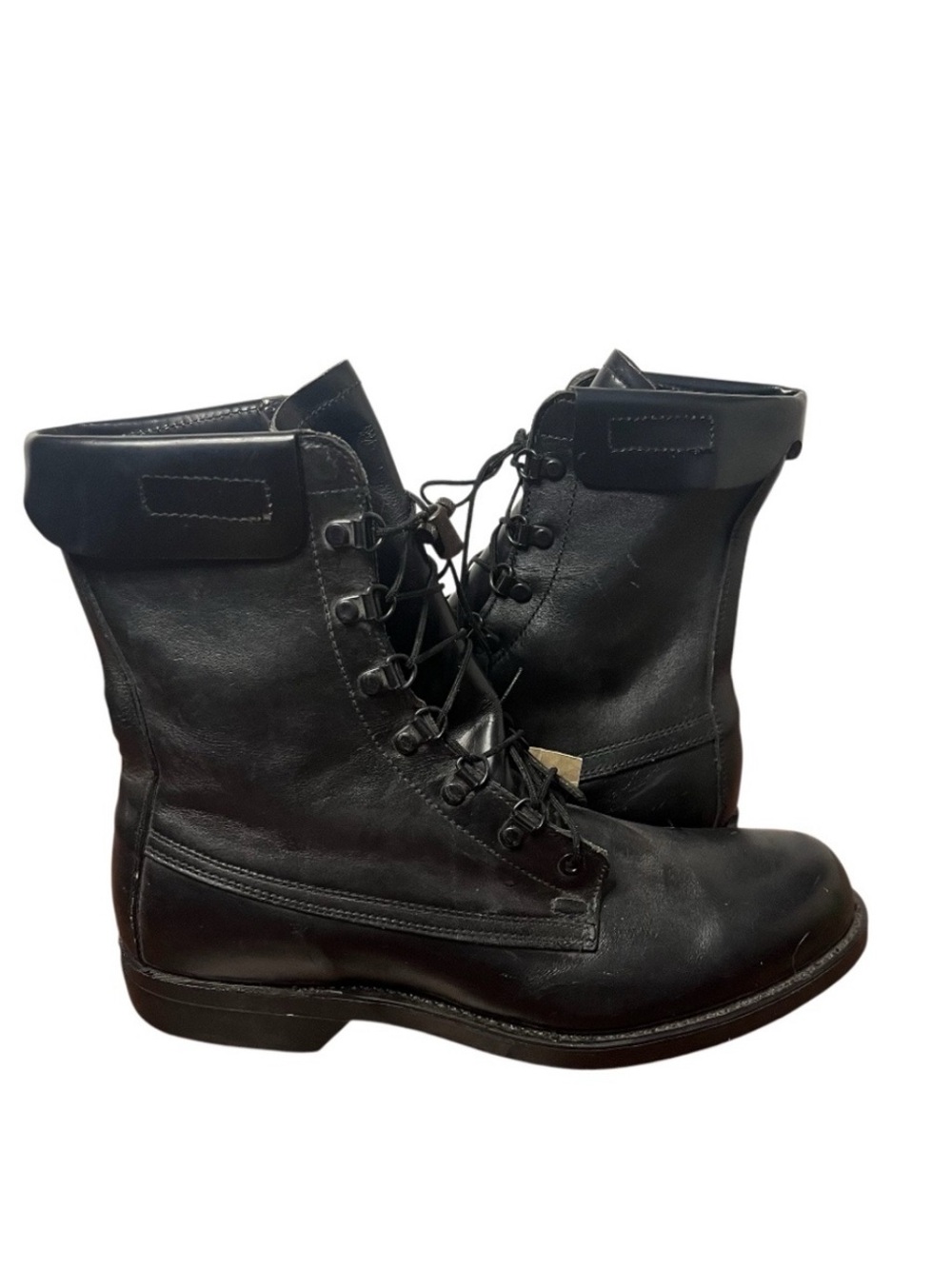 COVE SHOE CO Black Leather Military Boots Lace Up Mens Size 11 D VINTAGE 90’s